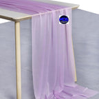 MDS 25 Pack 10ft Chiffon Table Runner 29 x 120 Inches Sheer Wedding Runner Romantic Rustic Table Runner for Wedding Decorations, Birthday Parties, Bridal Shower Party Arch Decor - Orchid