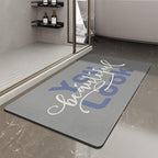MontVoo-Bath Mat-Bathroom Mat Rug Non Slip Super Absorbent Stain Resistant Quick Dry Thin Bathroom Rug-Bath Mats for Bathroom Floor Bathtub Vanity-Bathmat Bath Rug Easy Care 17"x27" Blue-Look