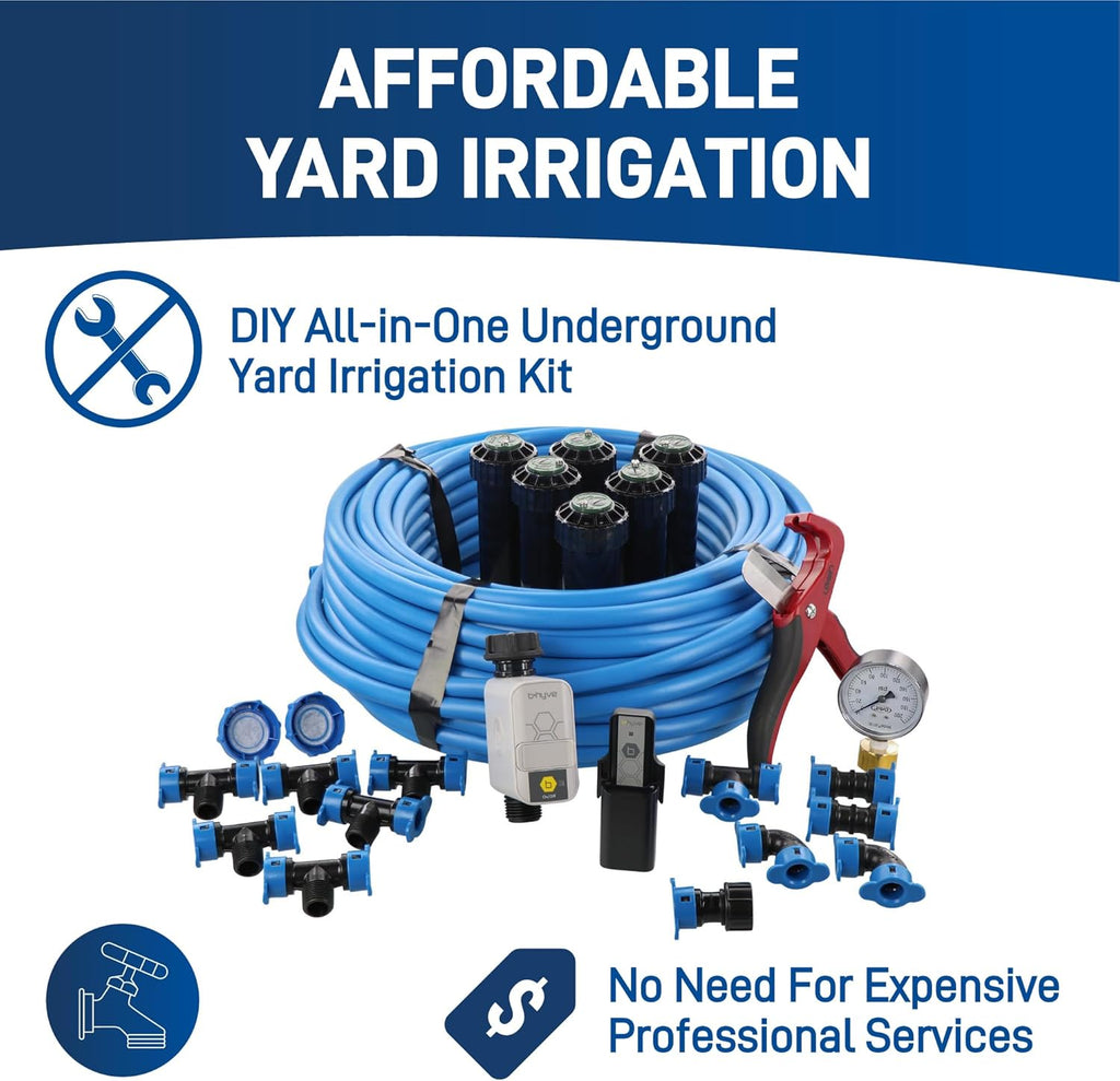 Orbit 50022 Medium-Area 1-Zone All-in-One Automatic Watering System with B-hyve Smart Hose Watering Timer and B-hyve Smart Wi-Fi Hub