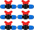 6 Pcs 1/2 Inch Drip Irrigation Tubing Switch Valve,1/2 Inch Irrigation Shut Off Valve Drip Irrigation Fittings for Drip System for Garden Water Flow Control