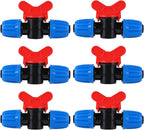 6 Pcs 1/2 Inch Drip Irrigation Tubing Switch Valve,1/2 Inch Irrigation Shut Off Valve Drip Irrigation Fittings for Drip System for Garden Water Flow Control