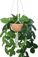 Hanging Plants Artificial Decor, Fake Hanging Plant in Clay Pot Artificial Hanging Plants with Fake Leaves and Hook for Wall Home Room Indoor Outdoor Décor (Dark Green)