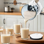 51oz Automatic Nut Milk Maker,10 in 1 Soy Milk Maker Machine 20 Blades,Baby Food Maker,Plant Based Milks Homemade Oat,Juice,Almond Milk Machine with Delay Start 24H,Boil Water,Keep Warm 8H&Auto Clean