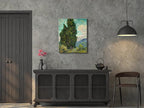 Wieco Art Cypresses by Van Gogh Classic Canvas Prints Wall Art Famous Oil Paintings Green Tree Picture Ready to Hang for Home Decorations Modern Abstract Forest Landscape Artwork