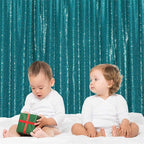 Eternal Beauty Teal Sequin Backdrop, 6x8 Ft Glitter Background Curtains for Shimmer Photography Party Wedding Birthday Back Drop Decor
