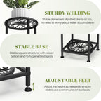 4 Tier Plant Stand Indoor Outdoor, Metal Flower Shelf Display Holder Corner