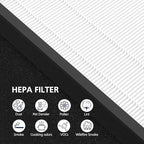 TZ-K2 Replacement Fil-ter Compatible with ToLife TZ-K2 Air Puri-fier for Home Large Room, 3-in-1 HEPA High-Efficiency Activated Carbon TZ-K2-A Fil-ter, 2 Pack