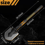 28" Tactical Folding Shovel Military Multi-Tool - Entrenching Tool with Pick/Axe/Saw, Carry Case - Portable for Car, Camping,Snow, Hiking, Survival Gear