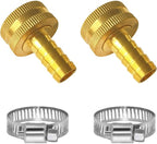 YOUHO Garden Hose Adapter 4PCS 1/2" Drip Irrigation Tubing to Faucet - Reusable Connector Fittings for Most Rain Bird, Orbit, Dig, Toro 1/2 Tubing x 3/4 FGHT Garden Extension Repair Fitting