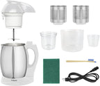 Tribest Soyabella SB-130 Deluxe Automatic Nut Milk Maker & Soy Milk Maker Machine, White/Stainless Steel
