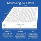 Nordic Pure 20x25x4 (Actual Size: 19 1/2 x 24 1/2 x 3 5/8) Pleated Air Filters MERV 14 Plus Carbon 2 Pack