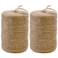 PerkDecor 2Pack 2mm Natural Jute Twine String 1600 Feet Long Twine String for Crafting Gardening Gift Wrapping Macrame DIY Home Decor (Brown-800Feet/Roll)