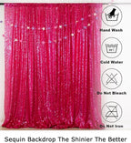 ShiDianYi 4x6ft Hot Pink Sequins Backdrop - Photo Booth Background for Parties Events, Sparkly Photography Decoration