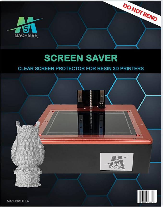 ZeroBubble Screen Saver- Clear Screen Protector for Resin 3D Printers (Mars 3 & Mars 3 Pro Ultra 4K - 3 Pack, Clear)