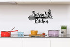 Custom Kitchen Name Sign, Personalized Kitchen Metal Sign, Kitchen Art Wall Decor, Kitchen Signs Wall Decor, Metal Wall Art, Kitchen Decor, Mothers Day Gift, Mom's Kitchen, Gift for Grandma