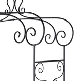 Deco 79 68701 Metal Garden Arch, 44 by 95-Inch, Black