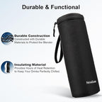 Portable Personal Blender for Juice, Shakes and Smoothies with Insulated Sleeve - 16 Oz Mini Blender Cup with 6 Blades, USB Rechargeable, BPA Free - Small Blender for Kitchen, Travel, Office, Gym