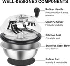 MELONFARM 19 in Bud Leaf Bowl Trimmer, Bud Bowl Trimmer with Switchable Stainless Steel Blades & Clear Visibility Dome, Hand Twist Spin Cutting Bud Trimmer for Buds, Flowers, Hydroponics Plants