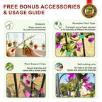 2 Pack 86.7" H x 19.7" W Metal Garden Trellis for Climbing Plants Outdoor, Black Lattice Panel, Sturdy Plant Support for Roses, Vines, Cucumbers & Vegetables