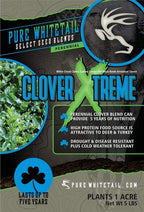 Pure Whitetail Clover Xtreme | Select Seed Blends | Whitetail Deer & Turkey Perennial Clover Seed Blend | Clover Food Plot Seeds for Deer | Plants 1 Acre | 5 lb Bag