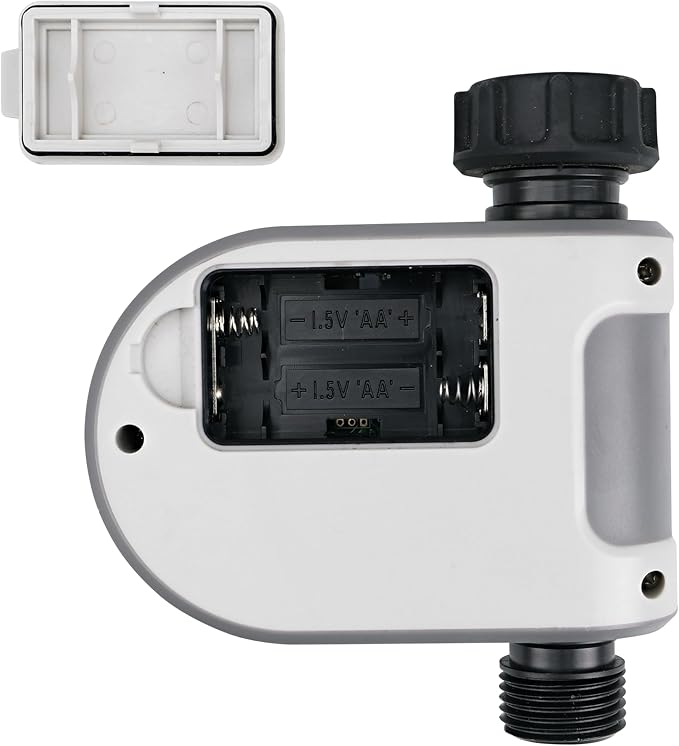Raindrip R875CT Hose-End Smart Water Sprinkler Timer, Wi-Fi, Wireless Hose Faucet Bibb Timer for Garden, Drip Irrigation System Controller, Free App via 2.4 GHz Gateway Combo,GHT Compatible, Gray