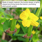 MECCANIXITY 300 Pcs Garden Plant Clips Fixing Clips Brown 30mm Adjusting Plant Lever Loop Clips for Supporting Flower Vine Vegetables Climbing Plant Plant Stems