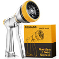 FANHAO Metal Garden Hose Nozzle Heavy Duty, 7 Adjustable Spray Patterns