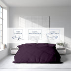 Kotton Culture 120"x120" 1 Pc Super King Plus/Super Oversize King Duvet Cover Only 100% Egyptian Cotton - 600 TC Comforter Cover, Zipper Closure & Corner Ties - Fits Only Extra Large Inserts - Plum