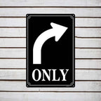 8x12" Left Turn Only Arrow Signs - High-Intensity Aluminum Parking Lot Sign, Weatherproof & Fade-Resistant, Ideal for Outdoor & Indoor Use - Curbside Sign