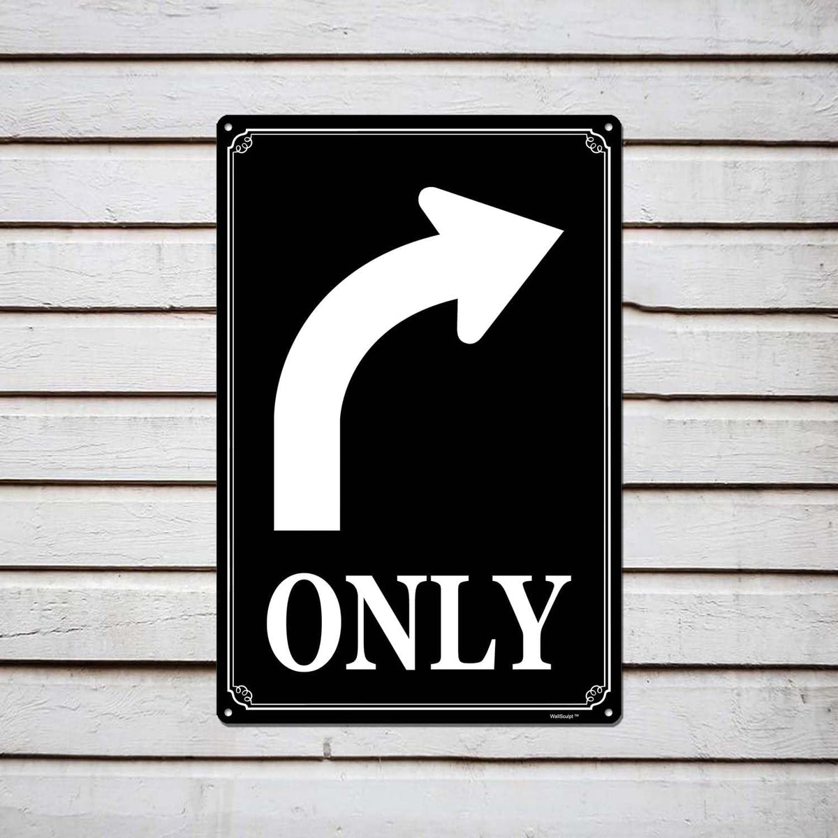 8x12" Left Turn Only Arrow Signs - High-Intensity Aluminum Parking Lot Sign, Weatherproof & Fade-Resistant, Ideal for Outdoor & Indoor Use - Curbside Sign