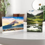 5x7 Acrylic Picture Frame 3 Pack, Clear Freestanding Double Sided Frameless Magnetic Photo Frames, Desktop Display Decor Gift