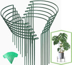 12 Pack 16 Inch Metal Plant Support Stakes for Outdoor Plants and Flowers