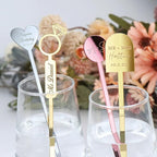 20Pcs Personalized Acrylic Stir Sticks,Custom Cocktail Swizzle Sticks Bar Drinks Mixing Rod for Coffee Whiskey Beverage,Perfect for Wedding,Birthday,Bachelorette,Bridal or Baby Shower,Corporate Event