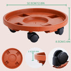 Doseno Plant Caddy with Wheels, Plant Dolly with Wheels, 2 Pack, 13 in