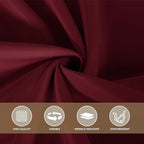 sancua Small Square Tablecloths 36x36 Inch - Burgundy Table Cloth for Square or Round Tables, Washable Polyester Fabric Table Cover for Christmas Nightstand End Bedside Tables