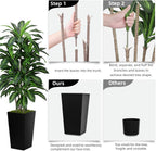 Artificial Dracaena Plant Indoor 5FT - Fake Tree with Gray Tall Planter - Faux Yucca Tree Tall Fake Floor Plant in Pot - Artificial Trees for Home Office Indoor