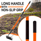 Garden Hoe Tool, 58 Inches Hoe Garden Tool with Fiberglass Long Handle, Heavy Duty Garden Hoe for Weeding