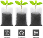 GREANER 400 PCS Plant Nursery Bags, 3.5"x4.7" Biodegradable White Pots for Plants, Fabric Seedling Grow Bags for Indoors and Outdoors Use
