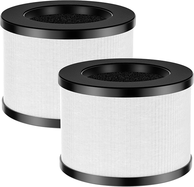 2 Pack TZ-K1 Replacement Filter Compatible with ToLife TZ-K1 Air Puri-fier, MK01 MK06, FreAire KN6391 Air Purifiers and VOOPNU DH-JH12 Air Purifier, 3-in-1 HEPA High-Efficiency Activated Carbon Filter