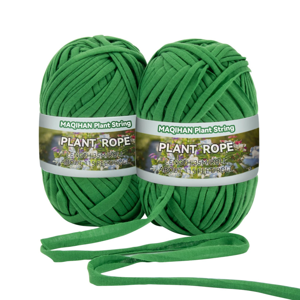 MAQIHAN Plant Ties for Outdoor Plants - Soft Garden Twine 2 Pack 115FT