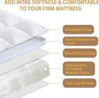 WhatsBedding 3 Inch Memory Foam Mattress Topper Twin Size for Back Pain, 1700GSM Fluffy Shredded Memory Foam Filled Pillow Top, Extra Soft Bed Topper, Thicked Down Alternative-Lined, 39x75in