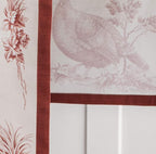 Maison d' Hermine Table Runner 100% Cotton Single Layer Table Runners 108 inches Long for Thanksgiving Christmas Decorations Home Kitchen Dining Party Wedding (Holy Jouy - Red, 14.5" x 108")