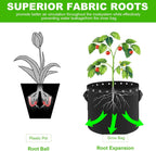 5 Gallon Plant Grow Bags 5-Packs with Holes,Thichkened Non-Woven Aeration Fabric Pots with Handles - Reinforced Weight Capacity