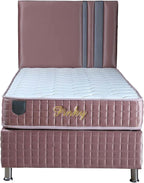 Sweet Home Stores Level Pink 9" Twin Hybrid Mattress – Medium Firm Feel, Pocket Coil Support, CertiPUR-US® Certified, Fiberglass-Free, Modern Pink Cover, Made in USA, Bed in a Box