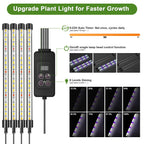 120-Cell Self-Watering Seed Starter Tray with Grow Light, Indoor Seed Starting Kit Trays with Heat Mat, Adjustable Brightness Plant Germination Trays Growing Kit with 4.13" Humidity Dome for Seed Grow