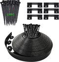 Landscape Edging Border No Dig - 100FT 2IN Tall Garden Edging Border with 120 Stakes, Plastic Garden Fence Lawn Edging Flexible for Landscaping, Flower Beds, Yard, Pathway with Connectors