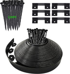 Landscape Edging Border No Dig - 100FT 2IN Tall Garden Edging Border with 120 Stakes, Plastic Garden Fence Lawn Edging Flexible for Landscaping, Flower Beds, Yard, Pathway with Connectors