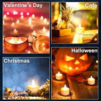 Rechargeable Tea Lights,Flameless LED Candles with Remote Timer,Battery Operated Tea Lights Flickering Votive Candle,for Home Restaurant,Holiday Party (12 Pack)