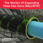 Pocket Hose Ballistic Double UV Edition 100 FT Expandable Garden Hose w/Pocket Pivot Swivel Connector, Anti-Burst Sleeve Reinforced w/Bulletproof Fiber, Lightweight, No-Kink, Compact, AS SEEN ON TV