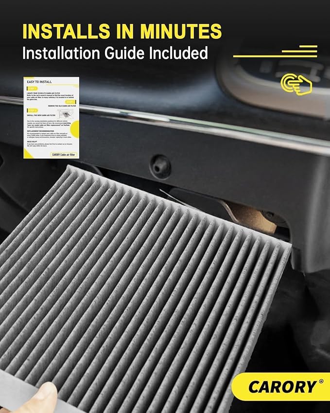 Cabin Air Filter w/Activated Carbon for Jeep Grand Cherokee (2011-2021, Not Fit Cherokee), Dodge Durango 2011-2025, 68079487AA, 68079487AB, CF11183
